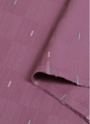 Rust Pink Self Designer Shirting Fabric