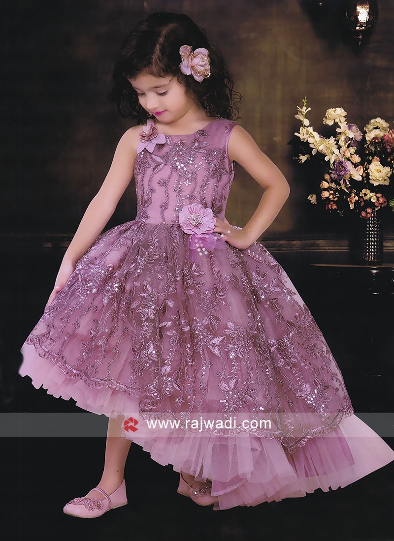 Satin and Net Heavy Trail Gown