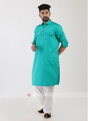 Sea Green Pathani Suit