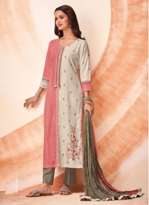 Shagufta Shaded Embroidered Pant Style Suit