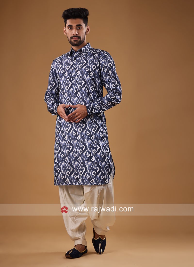 Simple Printed Pathani Suit For Any Function