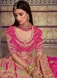 Staring Fancy Fabric Embroidered Hot Pink Lehenga Choli