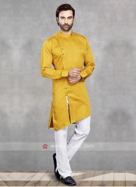 Stylish Yellow & White Kurta Pajama