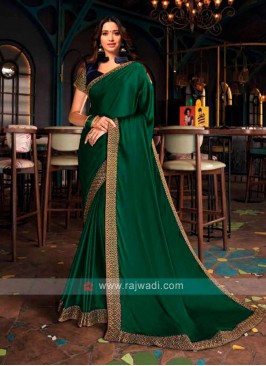 Tamannaah Bhatia In Green Chiffon Silk Saree