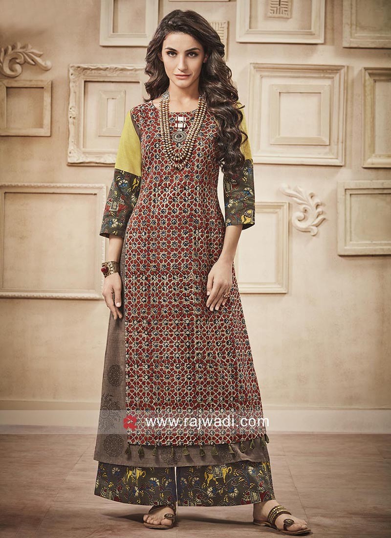 Traditional Cotton Palazzo Suit