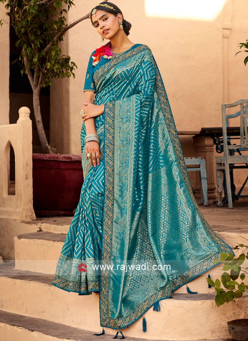 Weaving Art Silk Designer Traditional Saree in Blue