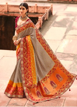 Weaving Work Banarasi Silk Saree