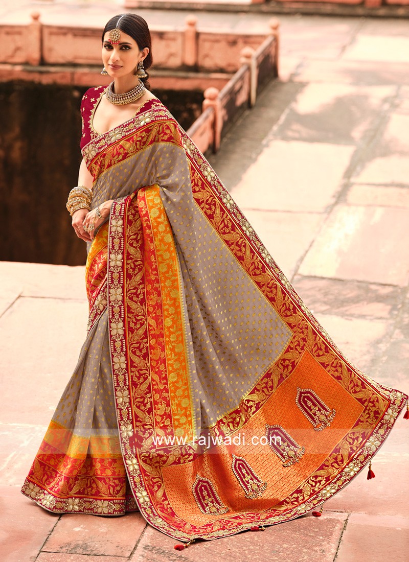 Weaving Work Banarasi Silk Saree