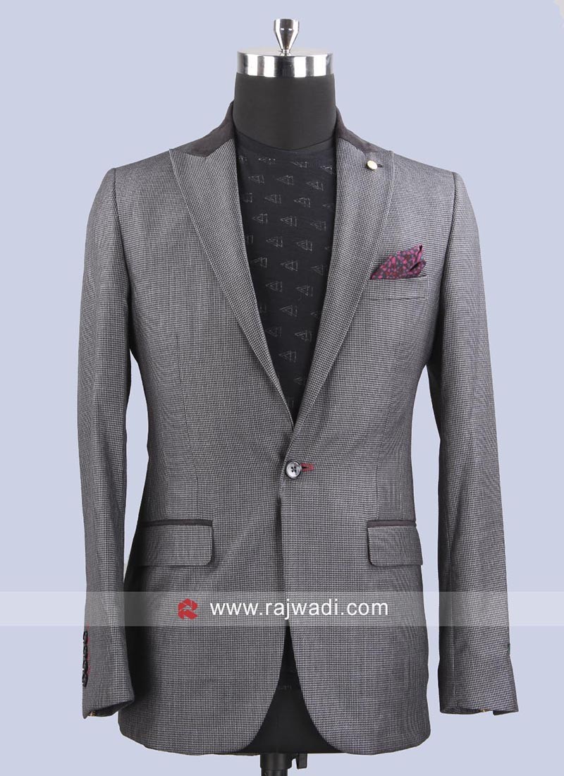grey blazer wedding outfit