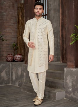 Wedding Wear Embroidered Nehru Jacket Set