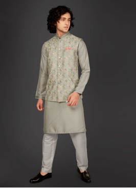 Wedding Wear Nehru Jacket Suit For Mens