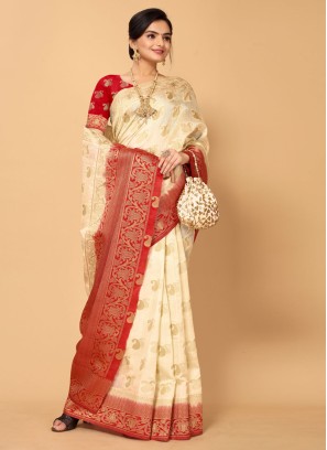 Wedding Wear Zari Work Banarasi Silk Saree