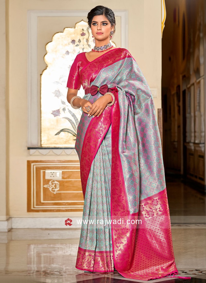Multi Color Silk Saree, Technics : Woven, Pattern : Printed at Rs 299 /  Piece in Surat