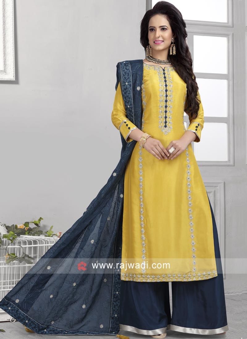 Yellow Colour Punjabi Suit|| Mustard Color Dress Combination|| Yellow suit  with Contrast Dupatta|||| | Mustard colored dress, Trendy dresses, Punjabi  suits