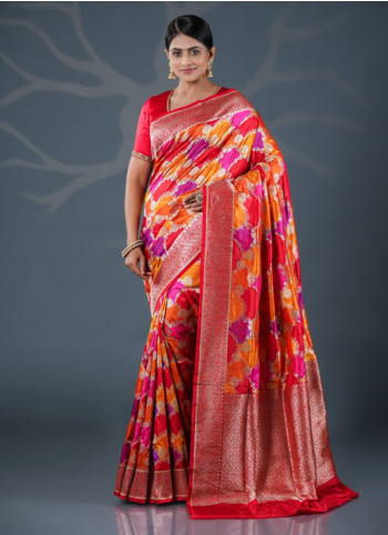 Multicolor Woven Banarasi Saree