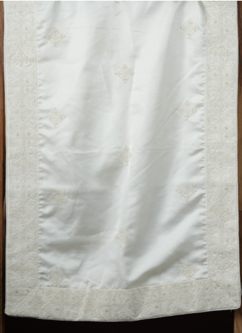 Wedding Special Off White Silk Dupatta