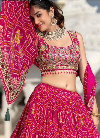 Rani Bandhani Printed Lehenga Choli 
