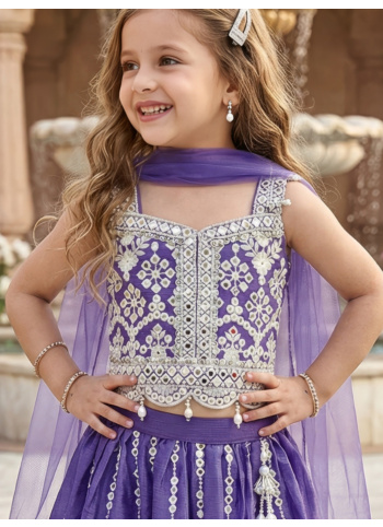 Lavender Silk Lehenga Choli