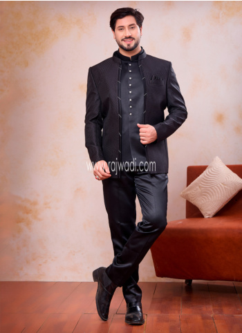 Black ImportedJodhpuri Suit