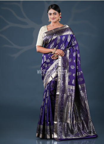 Purple Weaving Banarasi Saree