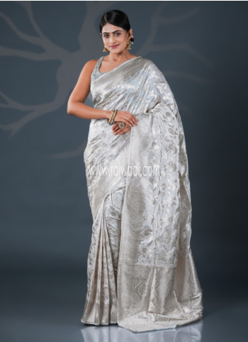 Off White Woven Banarasi Saree