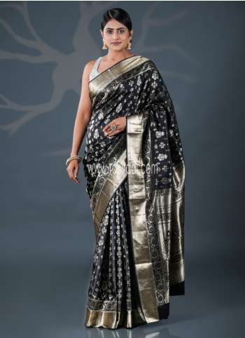 Black Woven Banarasi Saree