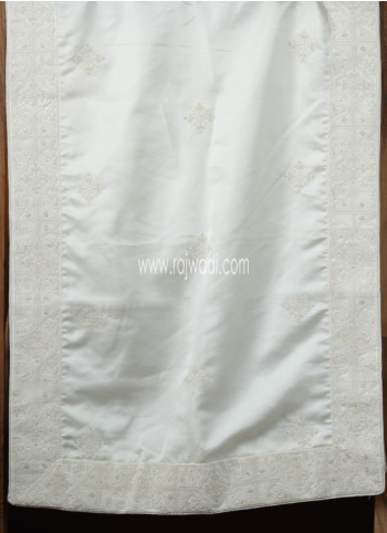 Wedding Special Off White Silk Dupatta