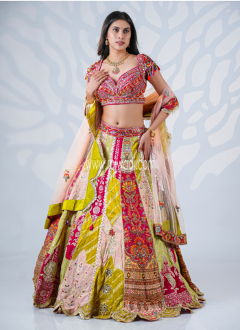Charming Multicolor Lehenga Choli In Silk