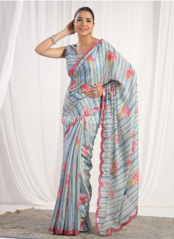 Festive Wear Crepe Silk Printed Saree