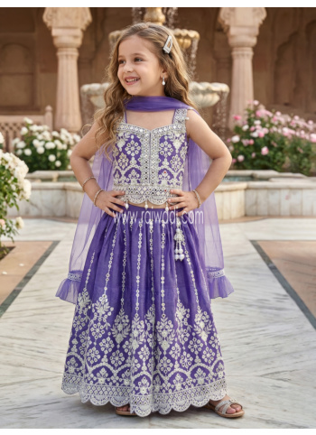 Lavender Silk Lehenga Choli