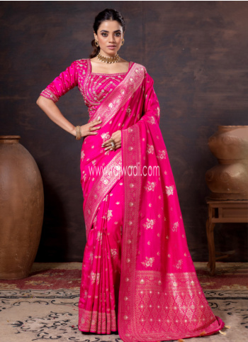 Rani Woven Banarasi Silk Saree