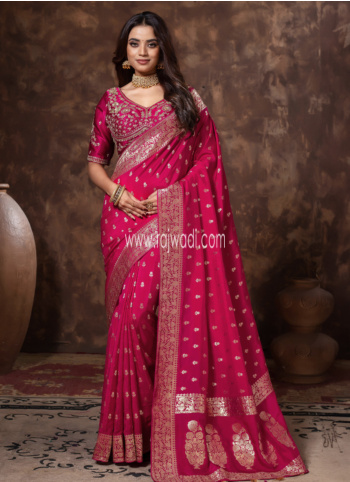 Rani Woven Banarasi Silk Saree