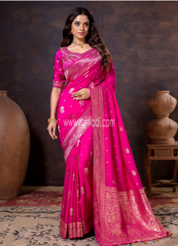 Rani Woven Banarasi Silk Saree