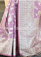 Baby Pink Color Banarasi Silk Saree