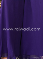 Purple Embroidered Palazzo Set With Dupatta
