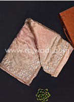 Golden Shaded Embroidered Tissue Silk Saree