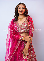 Rani Embroidered Net Lehenga Choli
