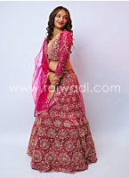 Rani Embroidered Net Lehenga Choli