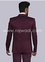 Imported Wine Mens Wear Suit For Wedding